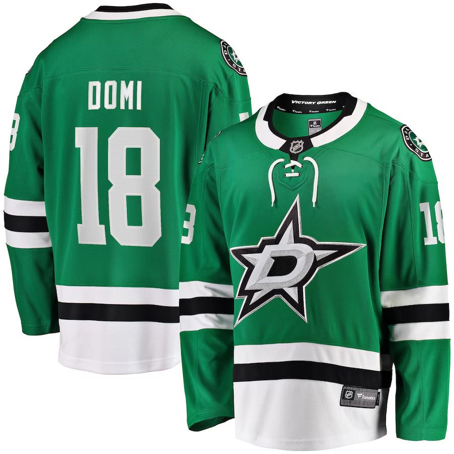 Men Dallas Stars #18 Max Domi Fanatics Branded Green Home Breakaway NHL Jersey